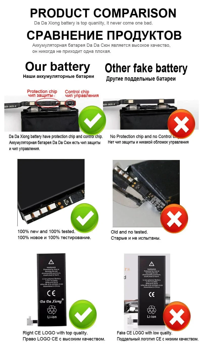Akku für iPhone 6 6S 5 5S SE 6P 6SP 7 7Plus 8 8Plus X XR XS 11 SE2 4 4G 4S Pro MAX Ersatzbatterie + kostenlose Tools