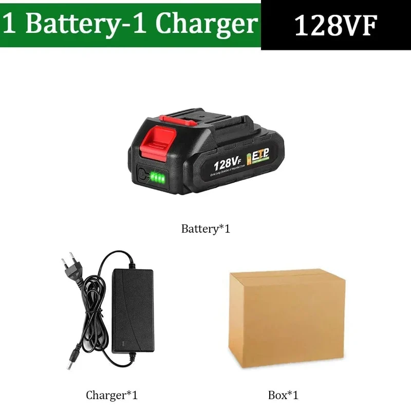 20-V-Lithium-Akku mit EU-Stecker, 388 VF 15000 mAh, 928 VF 22500 mAh, Akku-Kapazitätsanzeige, für elektrische Kettensägen