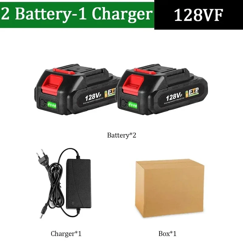 20-V-Lithium-Akku mit EU-Stecker, 388 VF 15000 mAh, 928 VF 22500 mAh, Akku-Kapazitätsanzeige, für elektrische Kettensägen