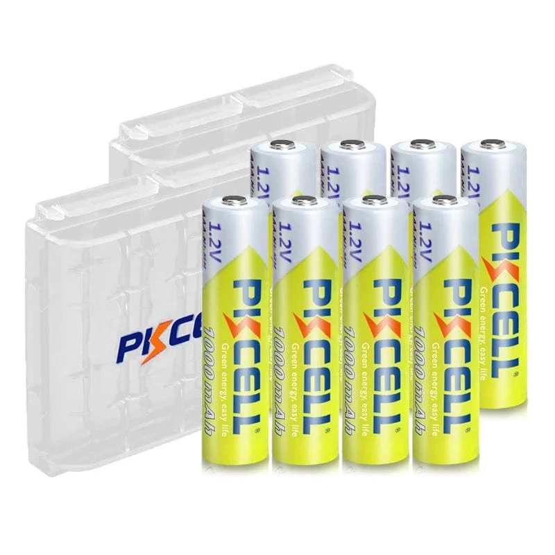 8PC PKCELL AAA Batterie 1.2 V NiMH AAA Akkus 1000mah aaa Uhr Spielzeug maus batterie Und 2PC AAA/AA Batterie Halter