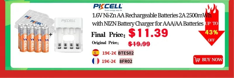 8PC PKCELL AAA Batterie 1.2 V NiMH AAA Akkus 1000mah aaa Uhr Spielzeug maus batterie Und 2PC AAA/AA Batterie Halter