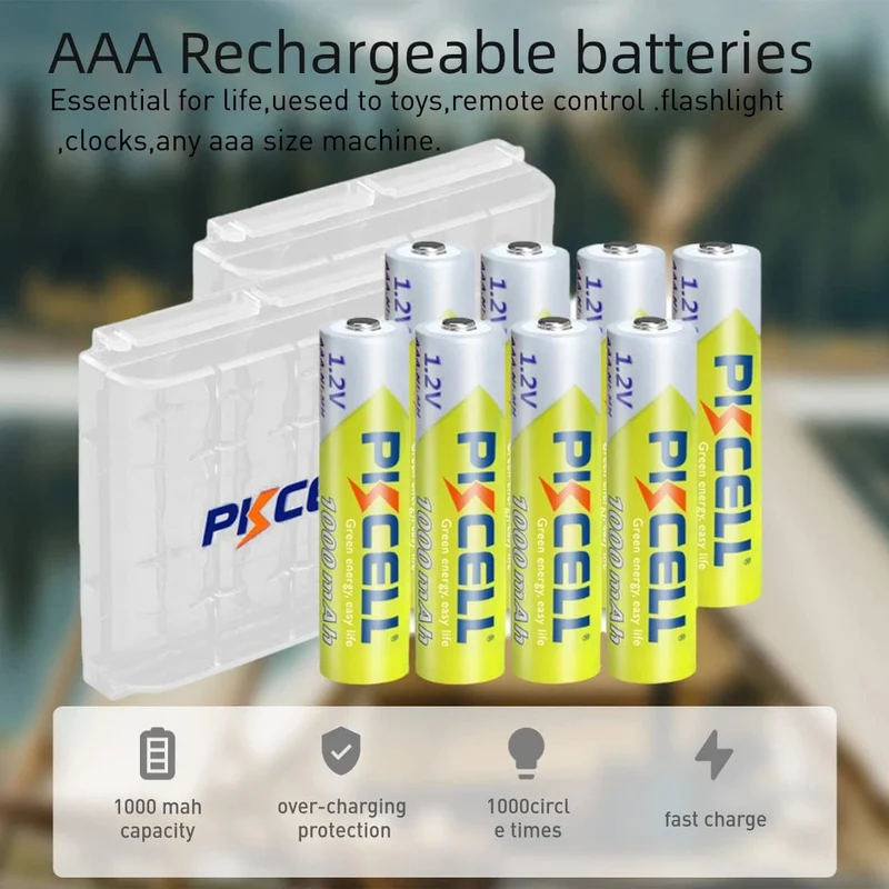8PC PKCELL AAA Batterie 1.2 V NiMH AAA Akkus 1000mah aaa Uhr Spielzeug maus batterie Und 2PC AAA/AA Batterie Halter