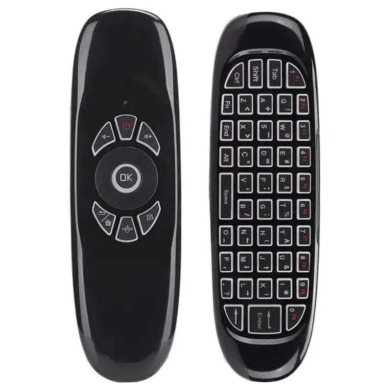 C120 RGB 7 Hintergrundbeleuchtung Fly Air Mouse Gyro Sensor Drahtlose 2.4G RF Tastatur Fernbedienung Für Gaming Android Smart TV Box