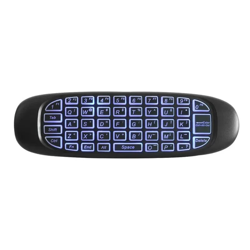 C120 RGB 7 Hintergrundbeleuchtung Fly Air Mouse Gyro Sensor Drahtlose 2.4G RF Tastatur Fernbedienung Für Gaming Android Smart TV Box