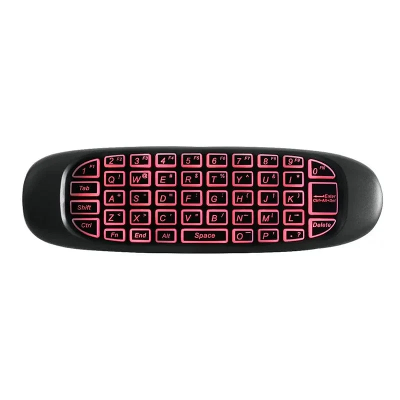 C120 RGB 7 Hintergrundbeleuchtung Fly Air Mouse Gyro Sensor Drahtlose 2.4G RF Tastatur Fernbedienung Für Gaming Android Smart TV Box