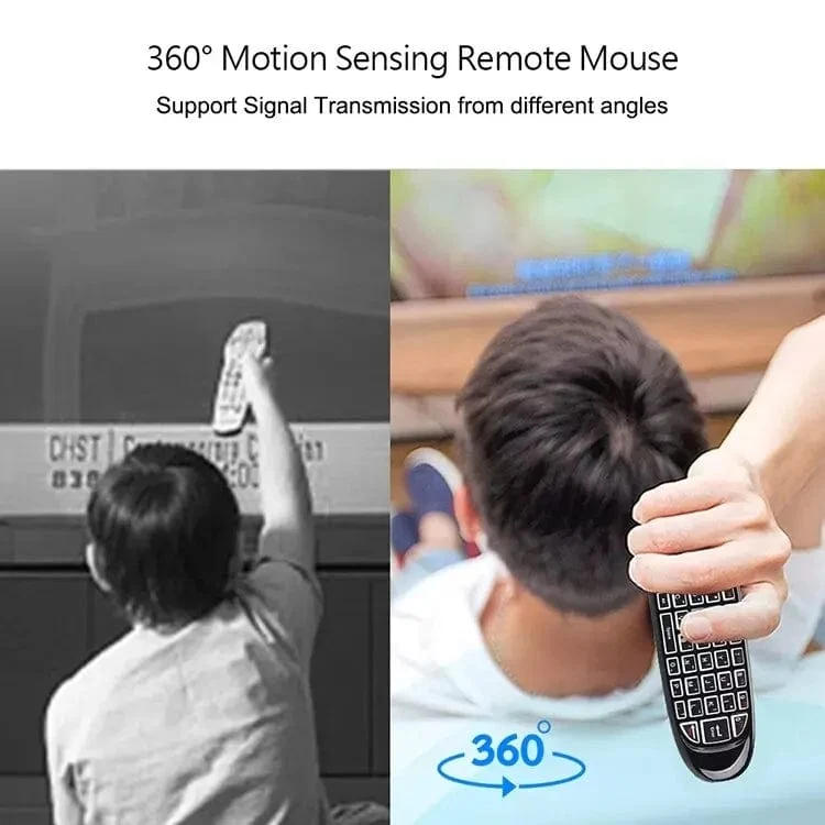 C120 RGB 7 Hintergrundbeleuchtung Fly Air Mouse Gyro Sensor Drahtlose 2.4G RF Tastatur Fernbedienung Für Gaming Android Smart TV Box