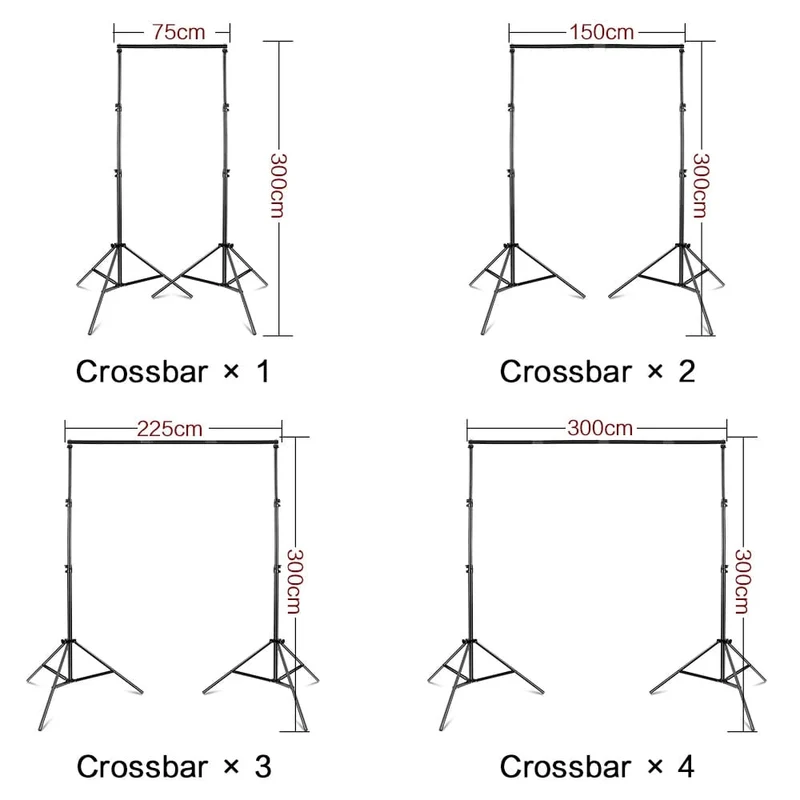 Fotografie-Hintergrundständer, Fotostudio-Hintergrund-Kit, Hintergründe, Chromakey, Green Screen-Rahmen-Unterstützungssystem, verstellbares Stativ