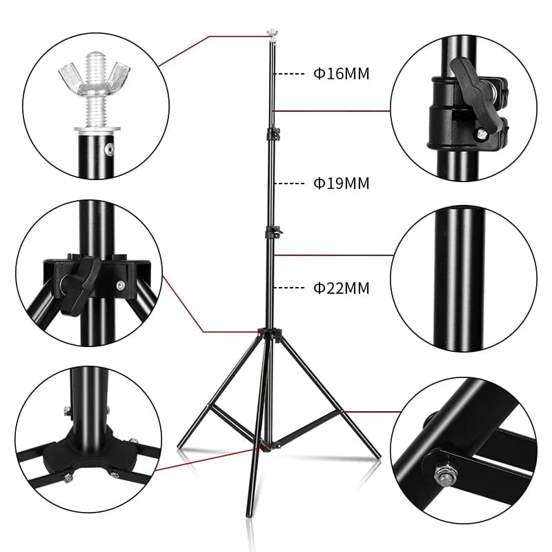 Fotografie-Hintergrundständer, Fotostudio-Hintergrund-Kit, Hintergründe, Chromakey, Green Screen-Rahmen-Unterstützungssystem, verstellbares Stativ