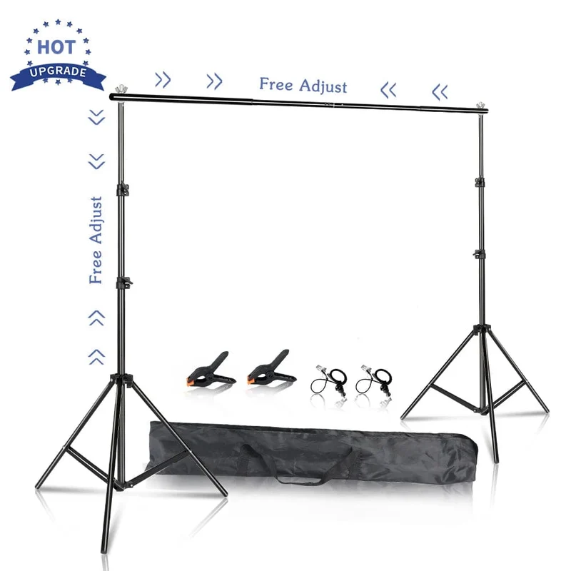 Fotografie-Hintergrundständer, Fotostudio-Hintergrund-Kit, Hintergründe, Chromakey, Green Screen-Rahmen-Unterstützungssystem, verstellbares Stativ