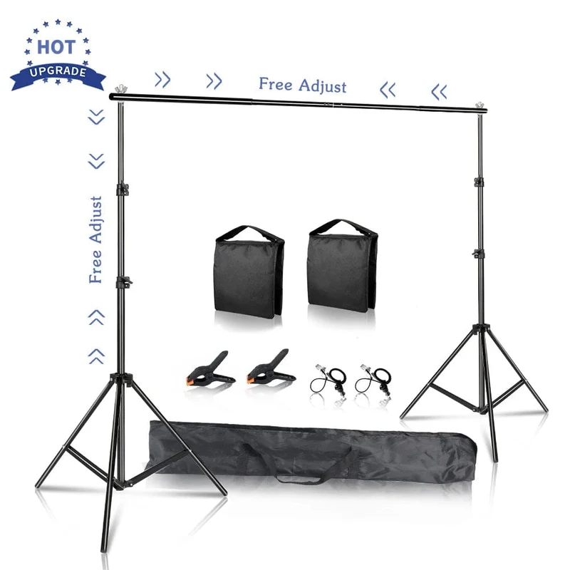Fotografie-Hintergrundständer, Fotostudio-Hintergrund-Kit, Hintergründe, Chromakey, Green Screen-Rahmen-Unterstützungssystem, verstellbares Stativ
