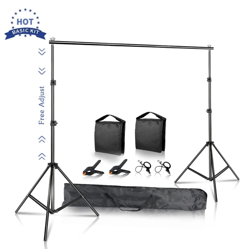 Fotografie-Hintergrundständer, Fotostudio-Hintergrund-Kit, Hintergründe, Chromakey, Green Screen-Rahmen-Unterstützungssystem, verstellbares Stativ