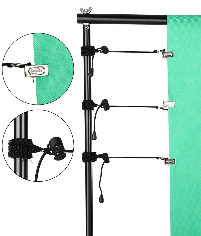 Fotografie-Hintergrundständer, Fotostudio-Hintergrund-Kit, Hintergründe, Chromakey, Green Screen-Rahmen-Unterstützungssystem, verstellbares Stativ