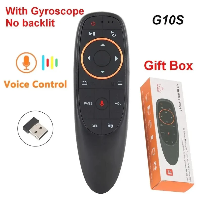G10S Air Mouse Sprachfernbedienung 2.4G Wireless Gyroskop IR-Lernen für H96 MAX X88 PRO Android TV Box HK1
