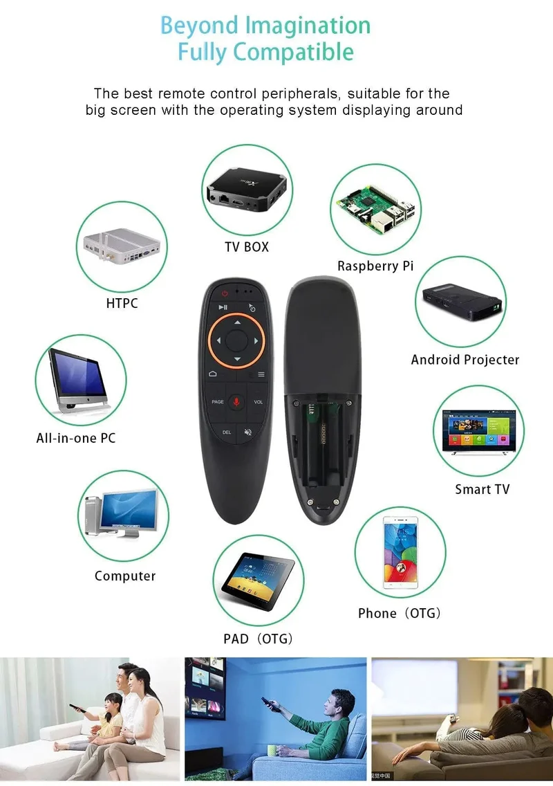G10S Air Mouse Sprachfernbedienung 2.4G Wireless Gyroskop IR-Lernen für H96 MAX X88 PRO Android TV Box HK1