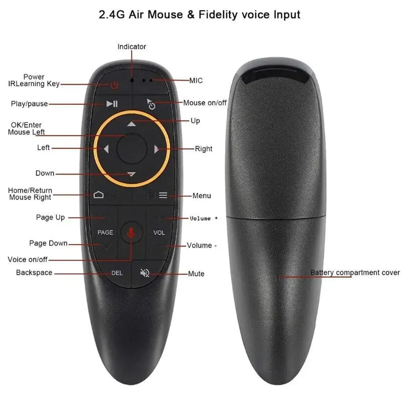 G10S Air Mouse Sprachfernbedienung 2.4G Wireless Gyroskop IR-Lernen für H96 MAX X88 PRO Android TV Box HK1