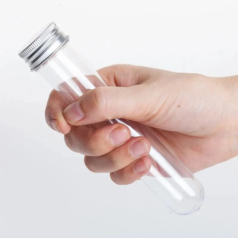 20 Stück Labor 30 ml transparente Reagenzgläser aus Kunststoff mit Deckel Mehrzweck-Aufbewahrungsflasche für USB-Kabel Partygeschenke Abfüllbox Organizer