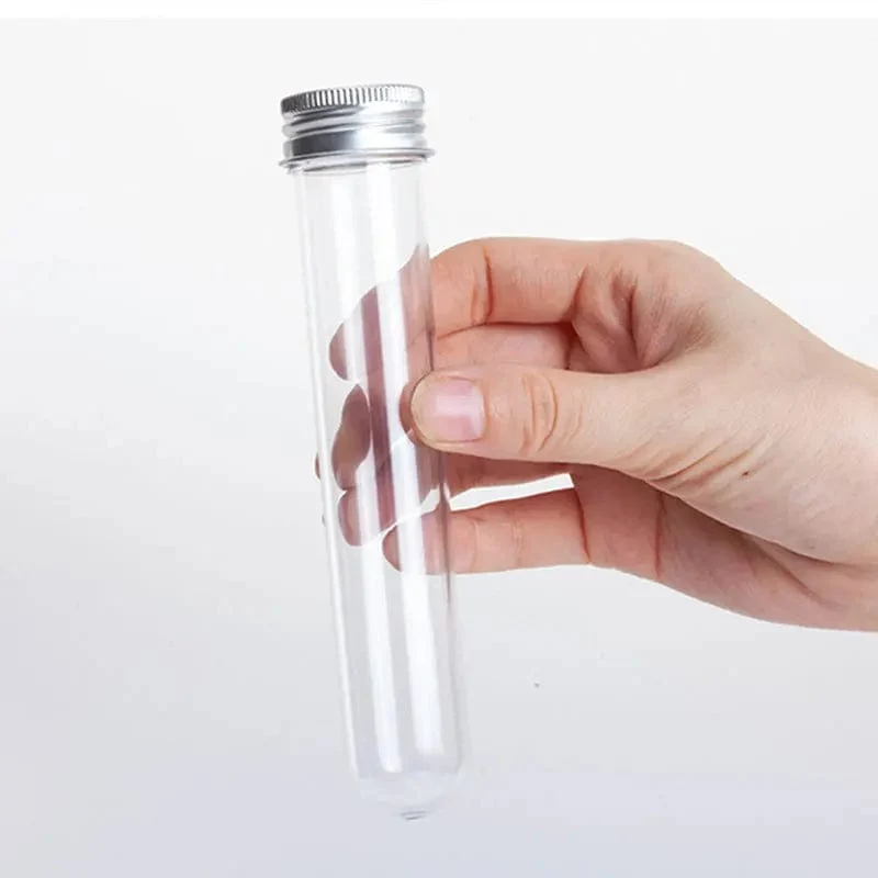20 Stück Labor 30 ml transparente Reagenzgläser aus Kunststoff mit Deckel Mehrzweck-Aufbewahrungsflasche für USB-Kabel Partygeschenke Abfüllbox Organizer