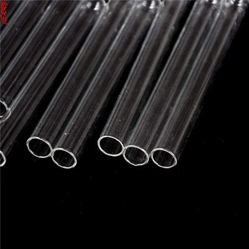Neu 10 stücke/charge Transparent Pyrex Glas Blasrohr 100mm Lange Dicke Wand Reagenzglas