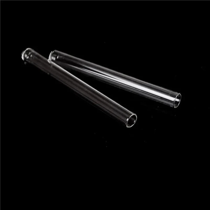 Neu 10 stücke/charge Transparent Pyrex Glas Blasrohr 100mm Lange Dicke Wand Reagenzglas