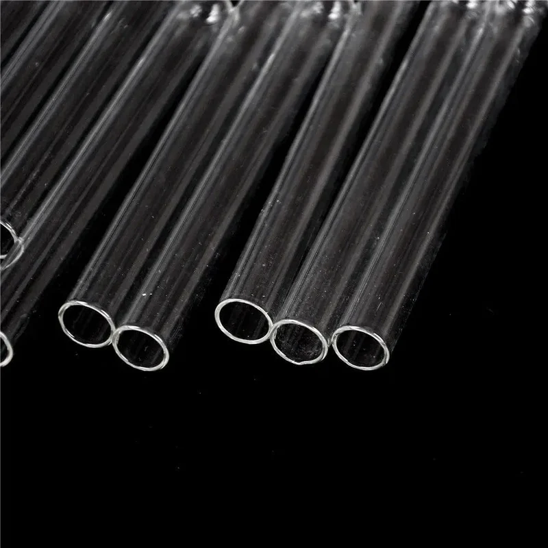 Neu 10 stücke/charge Transparent Pyrex Glas Blasrohr 100mm Lange Dicke Wand Reagenzglas