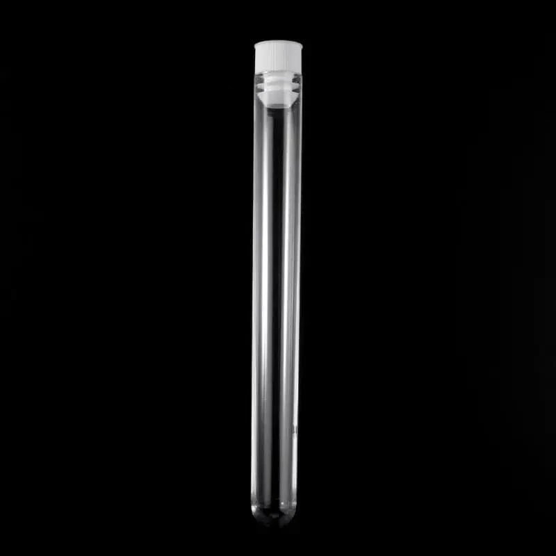 10 Stücke Kunststoff Reagenzgläser Labor Test Werkzeug Mit Schraubverschluss Transparent 15*150mm