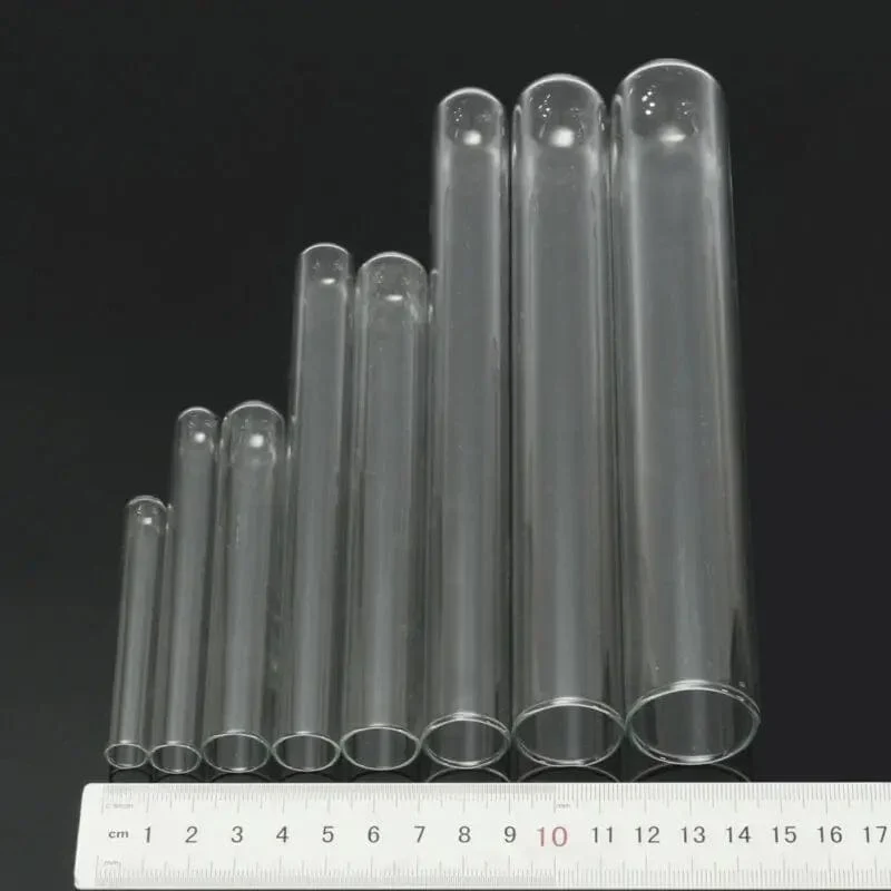 5 Stück transparente Reagenzgläser aus Glas, 10–30 mm, Borosilikatglas, U-förmiger Boden, Laborbedarf für die Schule
