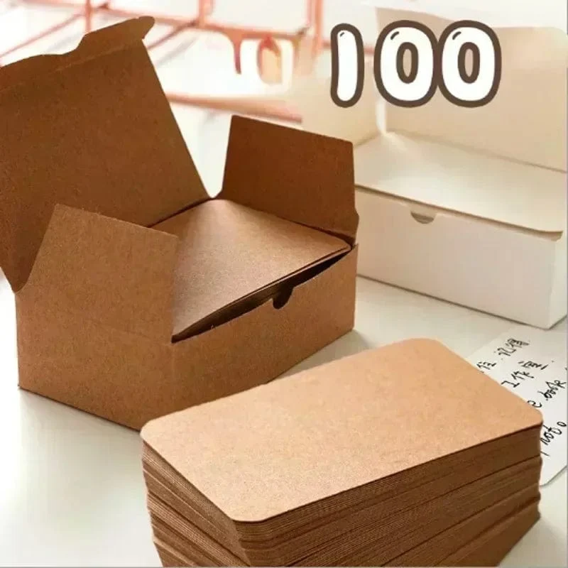 50/100/200 Blatt/Box DIY Tagebuch Tragbare Dose zum Stanzen von Blankokarten, Erinnerungsnachrichten, praktische Karten, Grußkarten, Notizblöcke