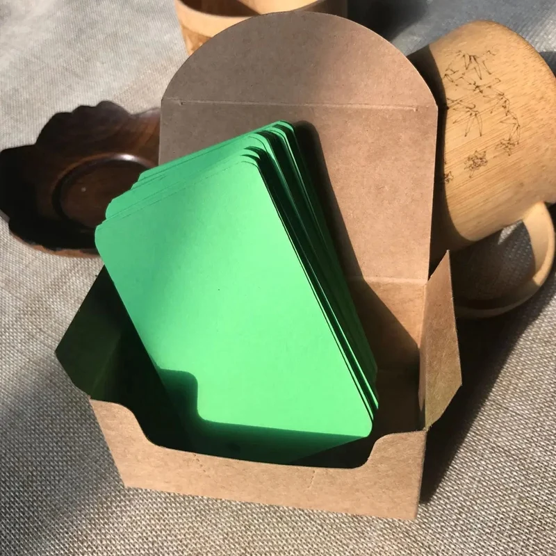 50/100/200 Blatt/Box DIY Tagebuch Tragbare Dose zum Stanzen von Blankokarten, Erinnerungsnachrichten, praktische Karten, Grußkarten, Notizblöcke