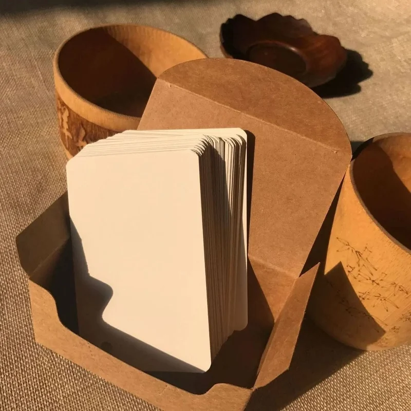 50/100/200 Blatt/Box DIY Tagebuch Tragbare Dose zum Stanzen von Blankokarten, Erinnerungsnachrichten, praktische Karten, Grußkarten, Notizblöcke