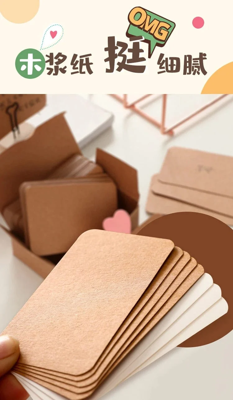 50/100/200 Blatt/Box DIY Tagebuch Tragbare Dose zum Stanzen von Blankokarten, Erinnerungsnachrichten, praktische Karten, Grußkarten, Notizblöcke