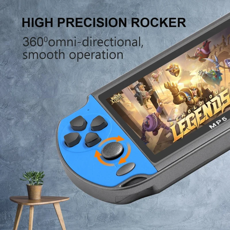 GAMINJA X7 4.3-Zoll-Handheld-Spielkonsole IPS-Bildschirm Video Game Player HD-Spielkonsole Eingebaute 10000 Spiele für GBA GBC NES GBC