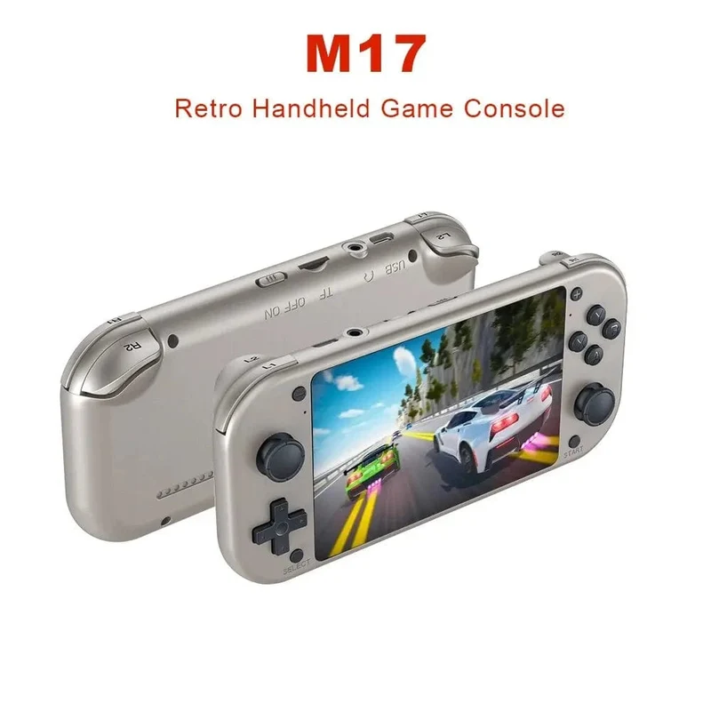 BOYHOM M17 Retro-Handheld-Videospielkonsole, Open Source-Linux-System, 4.3-Zoll-IPS-Bildschirm, tragbarer Pocket-Videoplayer für PSP