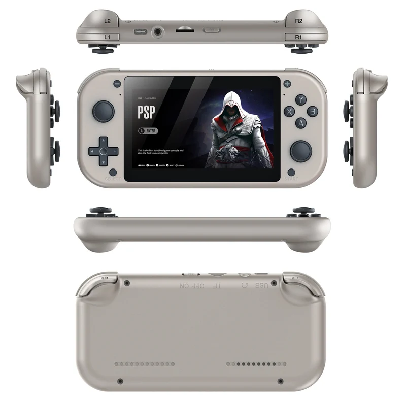 BOYHOM M17 Retro-Handheld-Videospielkonsole, Open Source-Linux-System, 4.3-Zoll-IPS-Bildschirm, tragbarer Pocket-Videoplayer für PSP
