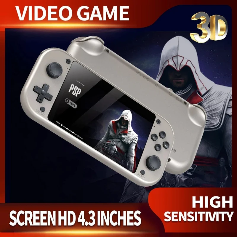 BOYHOM M17 Retro-Handheld-Videospielkonsole, Open Source-Linux-System, 4.3-Zoll-IPS-Bildschirm, tragbarer Pocket-Videoplayer für PSP