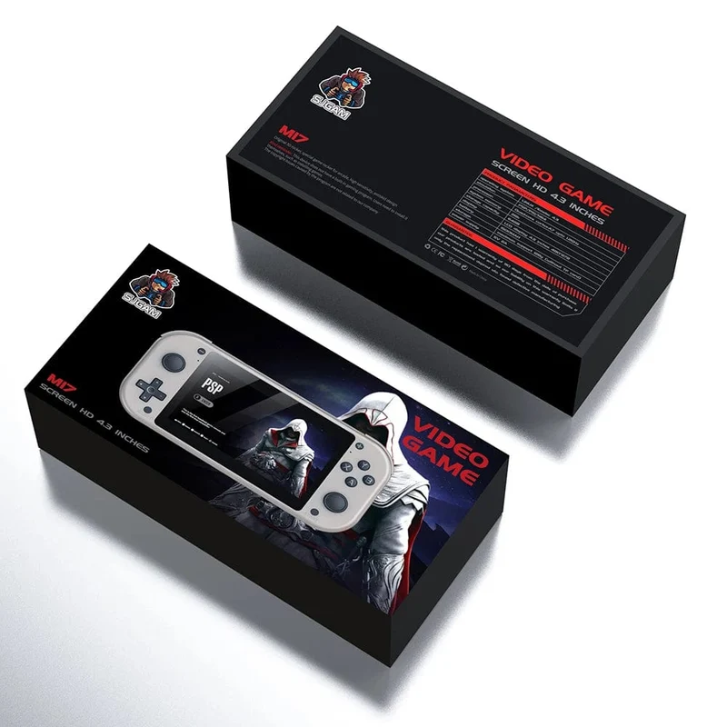 BOYHOM M17 Retro-Handheld-Videospielkonsole, Open Source-Linux-System, 4.3-Zoll-IPS-Bildschirm, tragbarer Pocket-Videoplayer für PSP