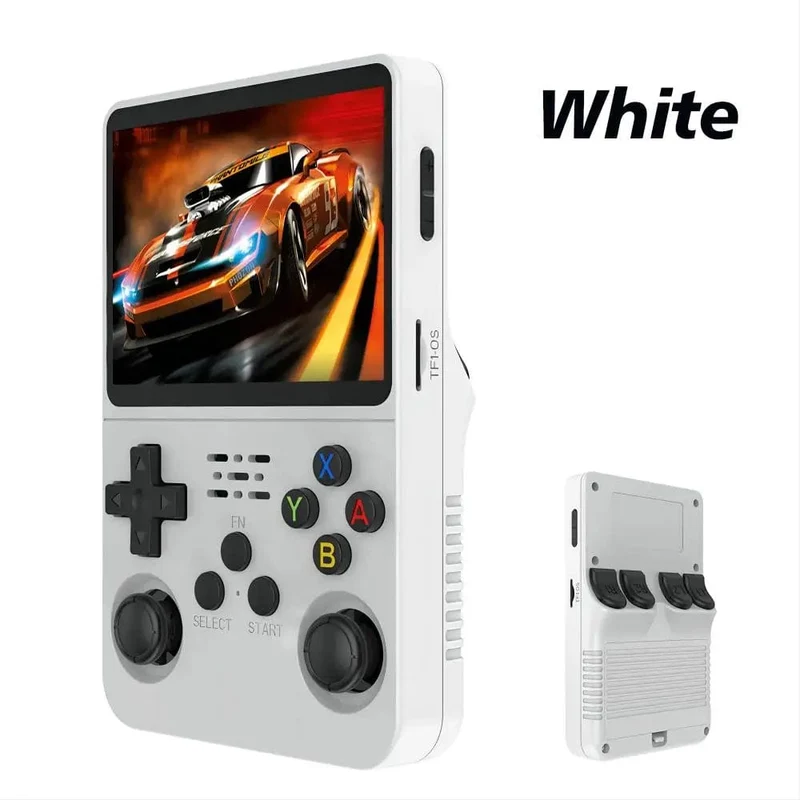 R36S Retro Handheld-Konsole Linux-System 3.5 Zoll IPS Bildschirm R35s Pro Tragbarer Pocket-Video-Player 64GB Spiele