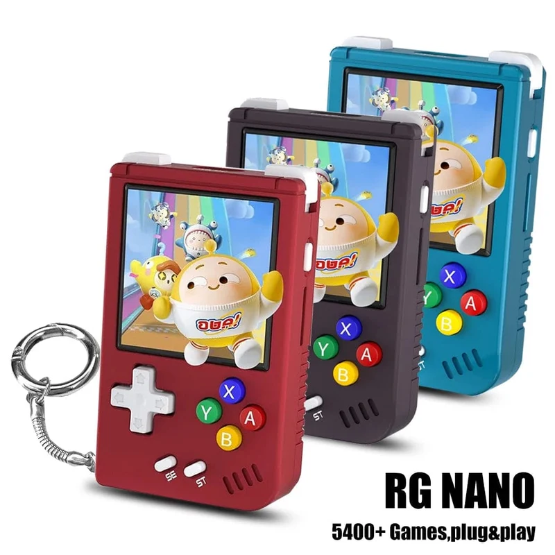 ANBERNIC RG Nano Retro-Handheld-Spielkonsole RGNano Tragbare Mini-Aluminiumlegierung 1.54-Zoll-IPS-Bildschirm 64G 5400 Spiele Hi-Fi-Lautsprecher