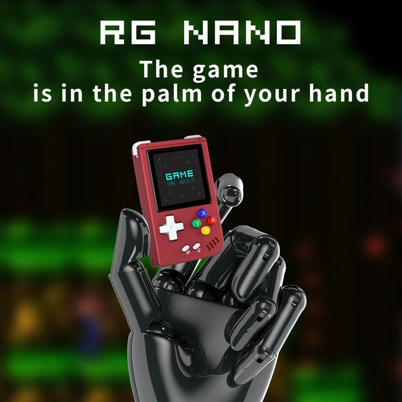 ANBERNIC RG Nano Retro-Handheld-Spielkonsole RGNano Tragbare Mini-Aluminiumlegierung 1.54-Zoll-IPS-Bildschirm 64G 5400 Spiele Hi-Fi-Lautsprecher