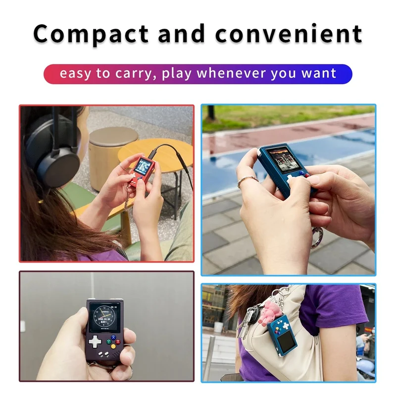 ANBERNIC RG Nano Retro-Handheld-Spielkonsole RGNano Tragbare Mini-Aluminiumlegierung 1.54-Zoll-IPS-Bildschirm 64G 5400 Spiele Hi-Fi-Lautsprecher