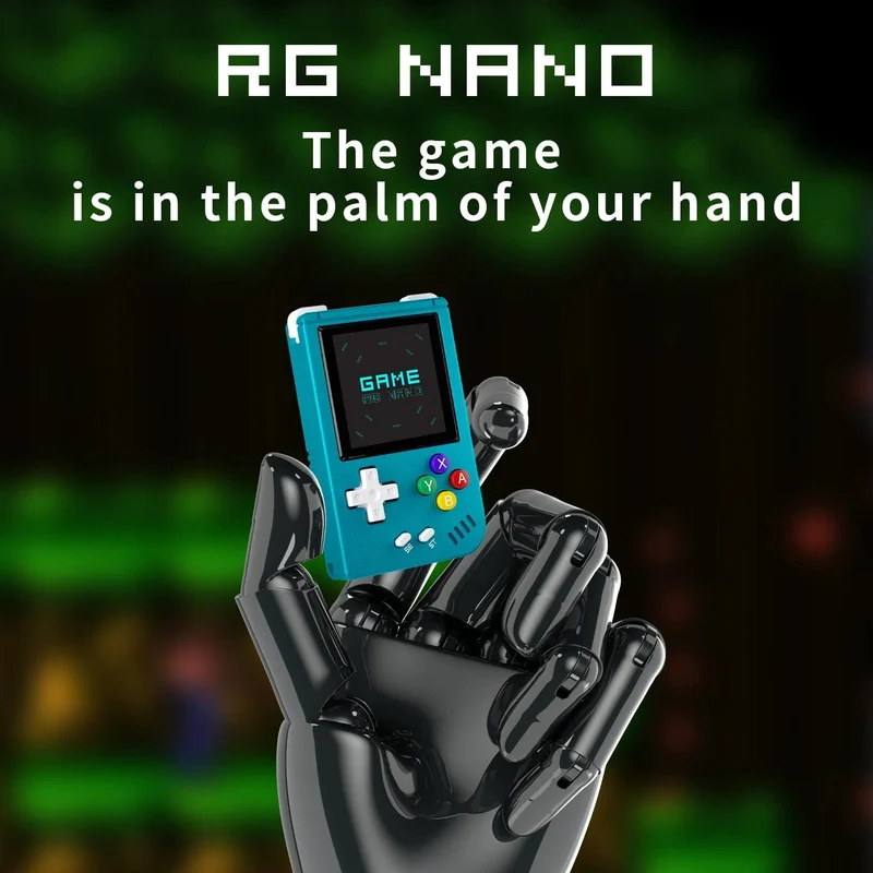ANBERNIC RG Nano Retro-Handheld-Spielkonsole RGNano Tragbare Mini-Aluminiumlegierung 1.54-Zoll-IPS-Bildschirm 64G 5400 Spiele Hi-Fi-Lautsprecher