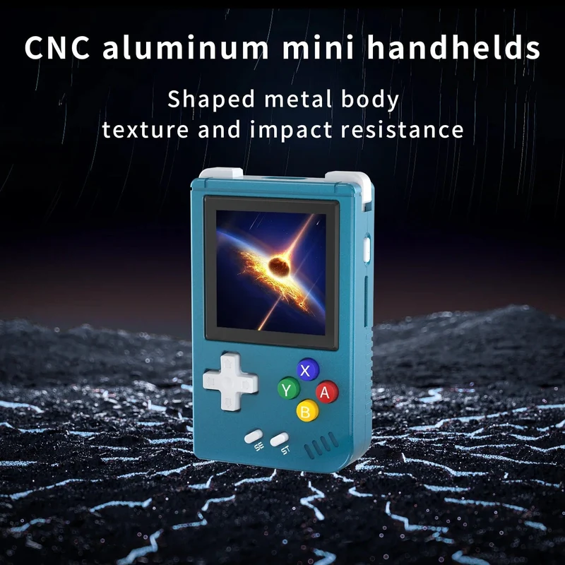 ANBERNIC RG Nano Retro-Handheld-Spielkonsole RGNano Tragbare Mini-Aluminiumlegierung 1.54-Zoll-IPS-Bildschirm 64G 5400 Spiele Hi-Fi-Lautsprecher