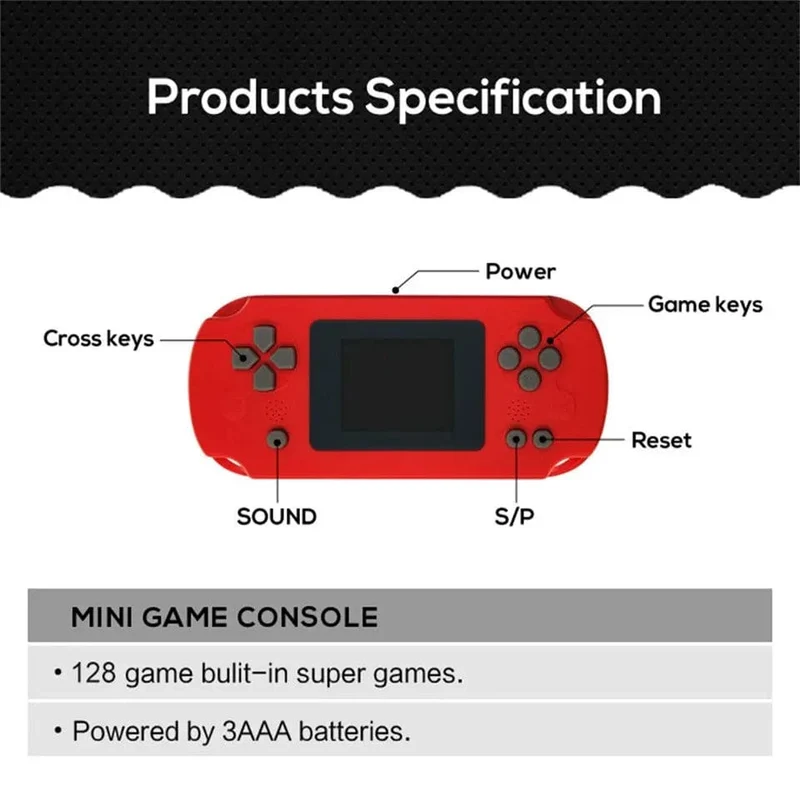 GAMINJA GC31 Retro Tragbare Mini-Handheld-Videospielkonsole TFT-Farbbildschirm Kinderspiel-Player Eingebaute 8-Bit-Spiele
