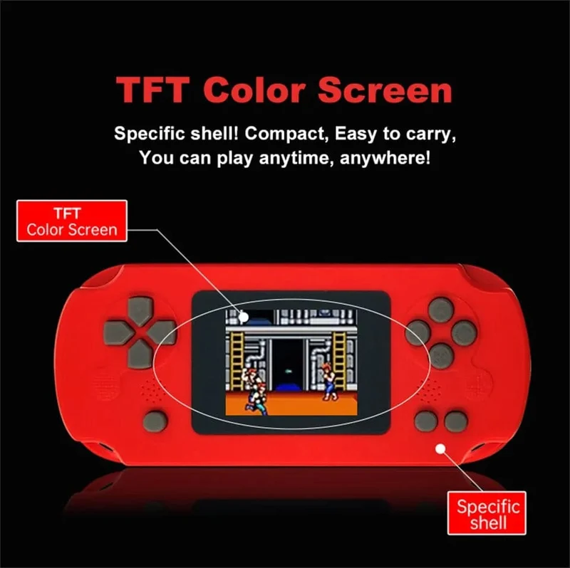 GAMINJA GC31 Retro Tragbare Mini-Handheld-Videospielkonsole TFT-Farbbildschirm Kinderspiel-Player Eingebaute 8-Bit-Spiele