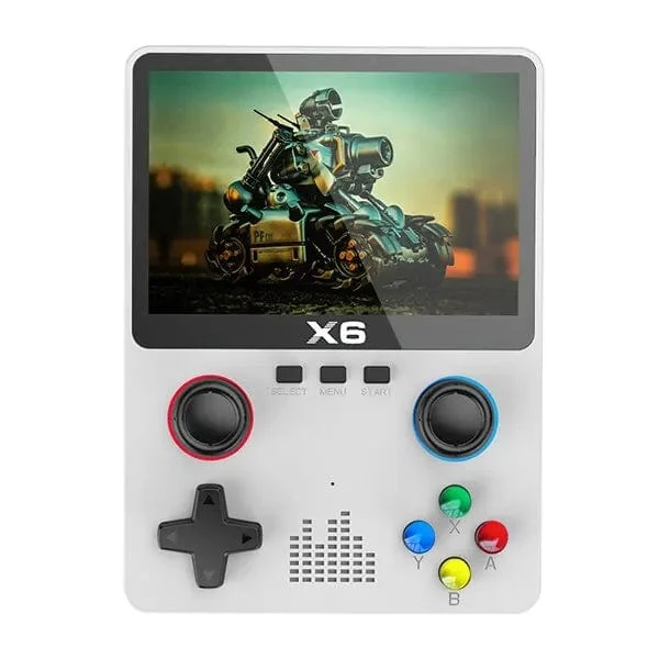 2023 Neuer X6 3.5-Zoll-IPS-Bildschirm Handheld-Spiel-Player Dual-Joystick 11 Simulatoren GBA-Videospielkonsole für Kindergeschenke