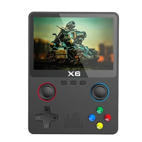 2023 Neuer X6 3.5-Zoll-IPS-Bildschirm Handheld-Spiel-Player Dual-Joystick 11 Simulatoren GBA-Videospielkonsole für Kindergeschenke