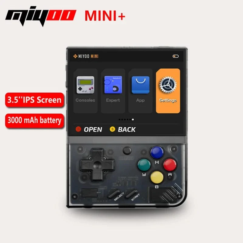 MIYOO Mini Plus Tragbare Retro-Handheld-Spielekonsole 3.5-Zoll-IPS-HD-Bildschirm Kindergeschenk Linux-System Klassischer Gaming-Emulator