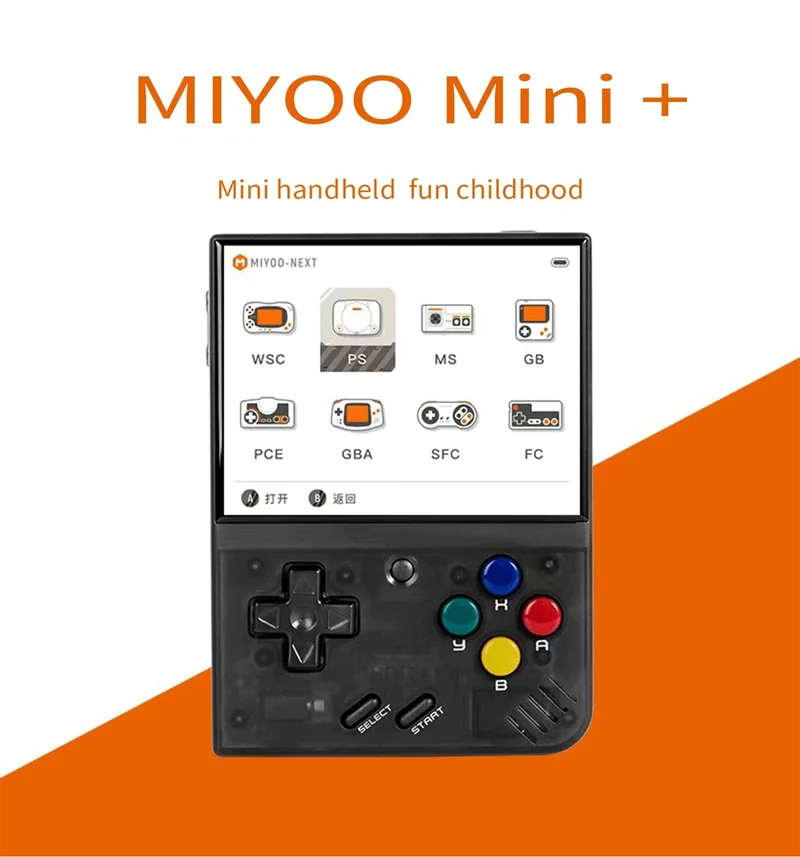 MIYOO Mini Plus Tragbare Retro-Handheld-Spielekonsole 3.5-Zoll-IPS-HD-Bildschirm Kindergeschenk Linux-System Klassischer Gaming-Emulator