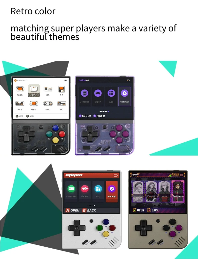 MIYOO Mini Plus Tragbare Retro-Handheld-Spielekonsole 3.5-Zoll-IPS-HD-Bildschirm Kindergeschenk Linux-System Klassischer Gaming-Emulator