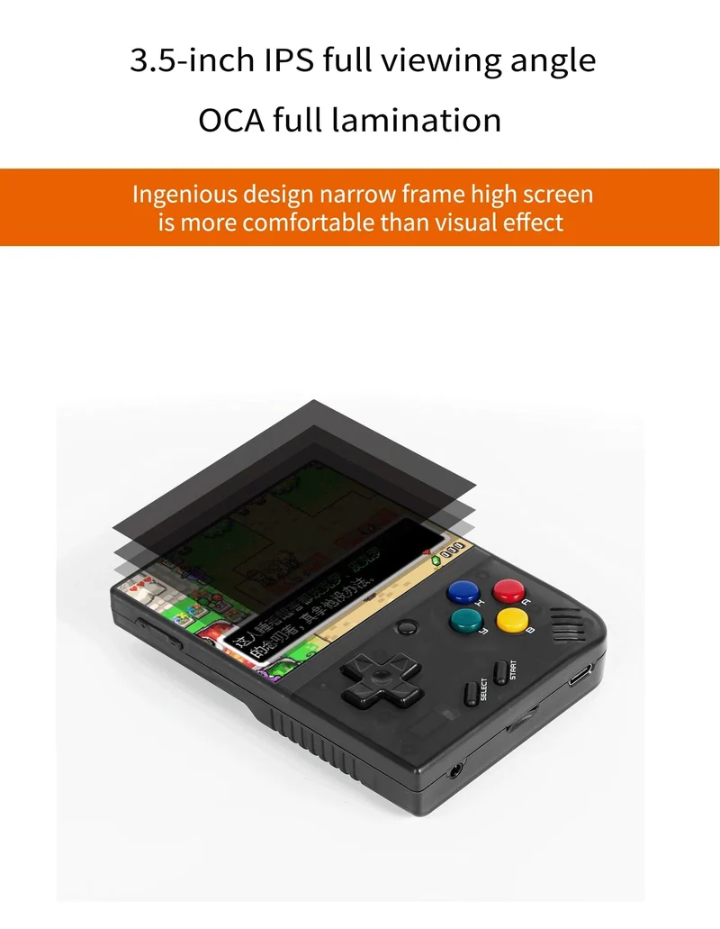 MIYOO Mini Plus Tragbare Retro-Handheld-Spielekonsole 3.5-Zoll-IPS-HD-Bildschirm Kindergeschenk Linux-System Klassischer Gaming-Emulator