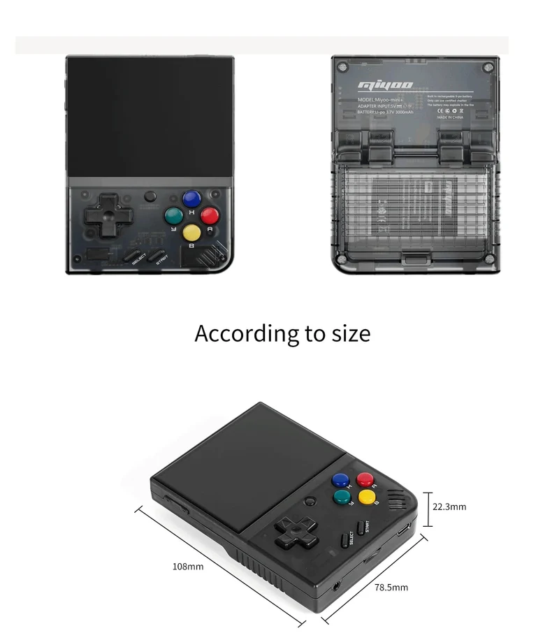 MIYOO Mini Plus Tragbare Retro-Handheld-Spielekonsole 3.5-Zoll-IPS-HD-Bildschirm Kindergeschenk Linux-System Klassischer Gaming-Emulator